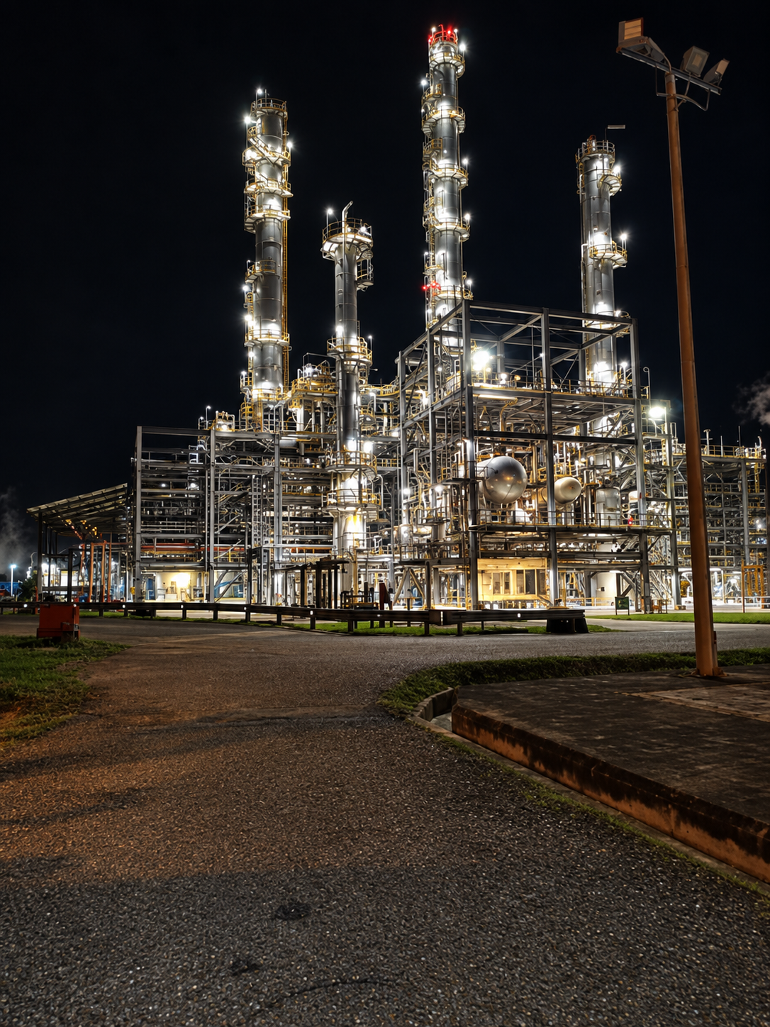 Refinería iluminada — foto 1